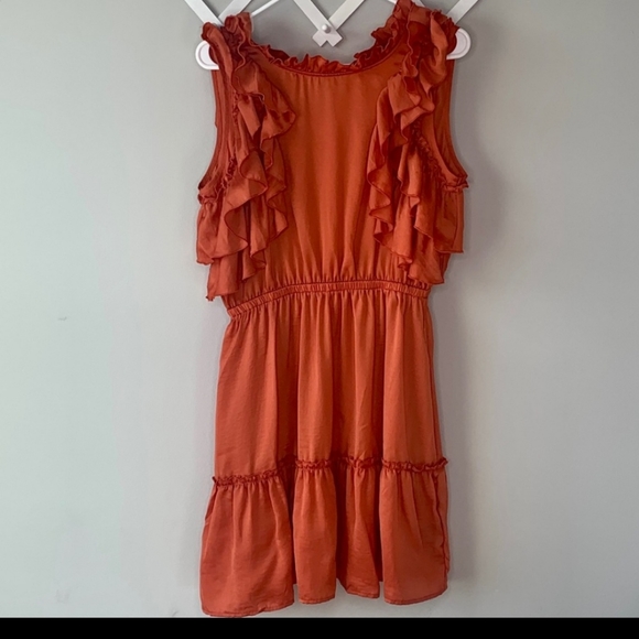 🥳HP🥳Anthropologie DRA Los Angeles  Dress Orange - Picture 6 of 11
